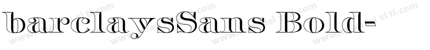 barclaysSans Bold字体转换